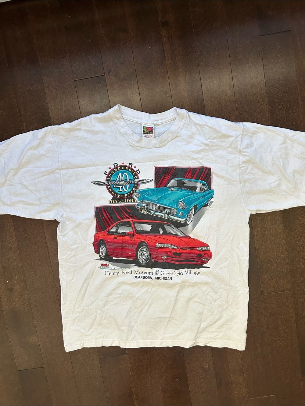 Vintage Ford Classic Car Thunderbird & Mustang Michigan Museum Graphic Tee